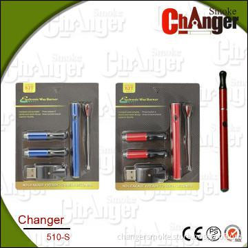 510-S Blister Pack Electronic Cigarette, Wax and Herb Burner, Silmmer